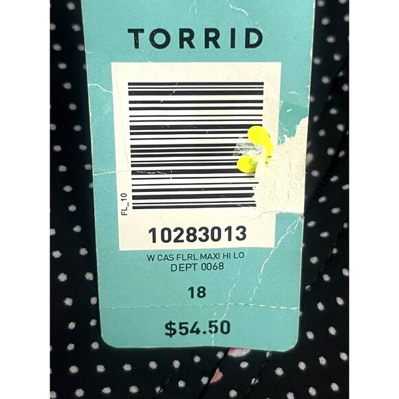 Torrid NWT Hi Low Polka Dot Floral Skirt Size 18 Flowy Feminine Romantic Cute - Picture 8 of 12